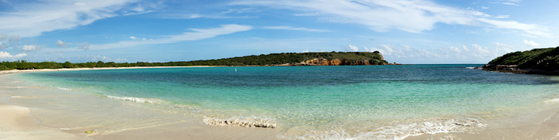 Panorama of a sunny bay in Puerto Rico