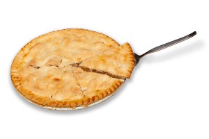 Isolated image of an apple pie