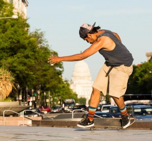 Skateboarding in Washington DC