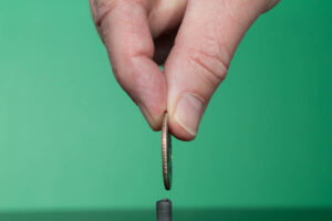 Object against green background