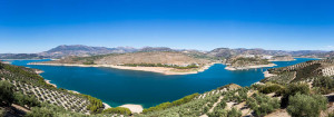 Panorama of Iznajar and lake