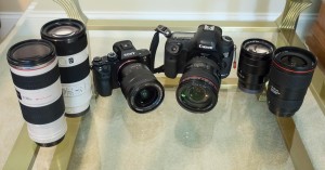 My Canon camera kit compared to the new Sony A7R ii
